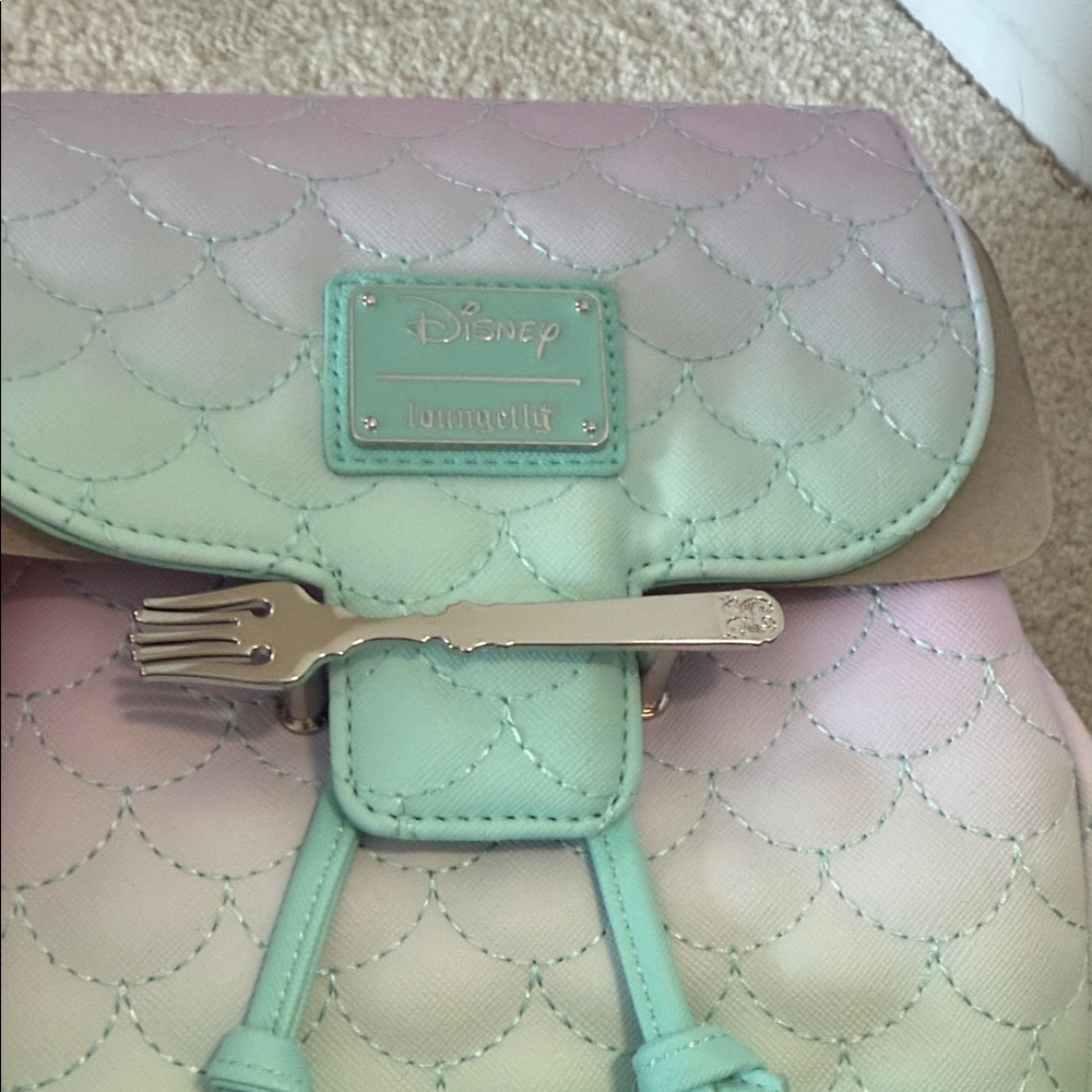 Loungefly Disney Pastel Blue and Purple Backpack - Picture 4 of 5